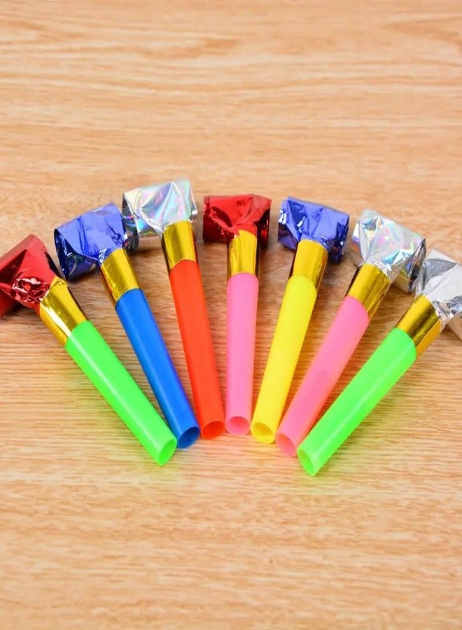 PartyToko Polka Dot Party Blowouts Whistles Party Noise Makers Multi Colour (10 pcs-1 Pack) - Image 2